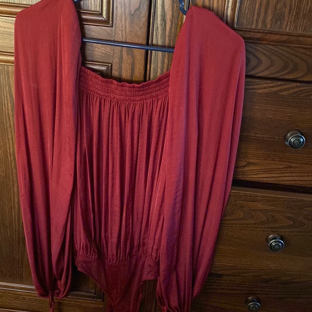 Burgundy Blouse long sleeve